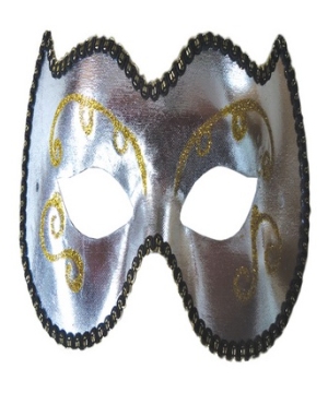 Silver And Gold Masquerade Adult Mask