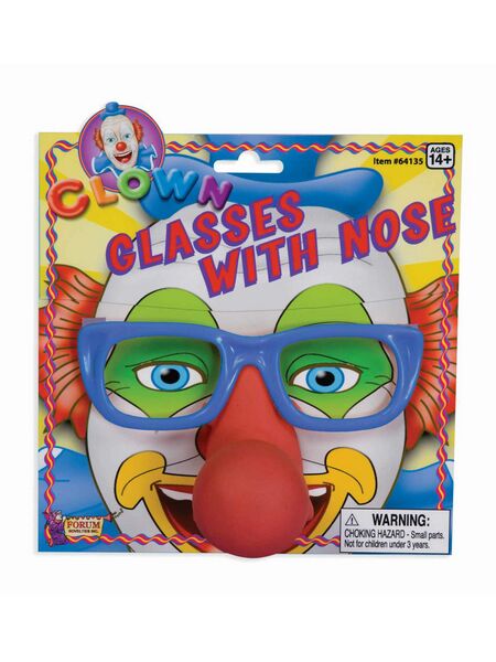 Clown Glasses With Nose