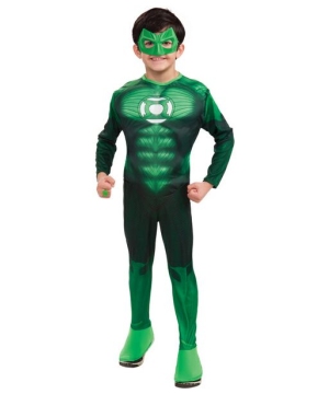 Green Lantern Hal Jordan Muscle Kids Costume deluxe