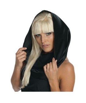 Lady Gaga Black Headscarf Costume Accessory