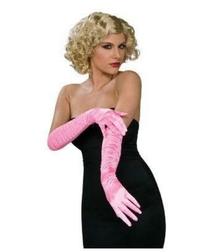 Pink Stretch Elbow Gloves - Adult Gloves