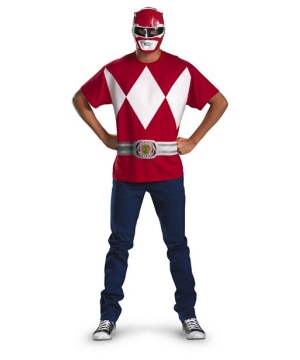 Red Power Ranger Adult Costume Kit