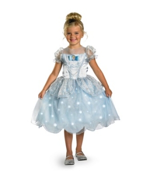 Cinderella Light up Girl Disney Costume deluxe