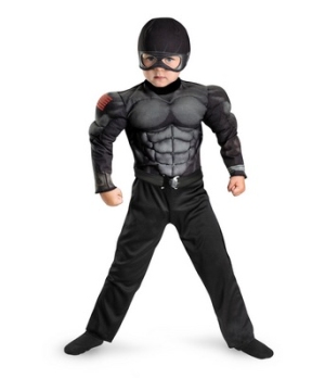Gi Joe Retaliation Snake Eyes Muscle Kids Costume