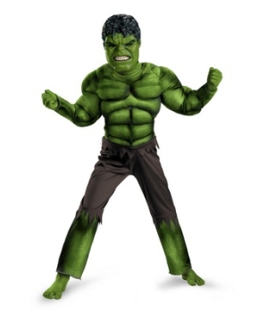 The Avengers Hulk Muscle Kids Costume