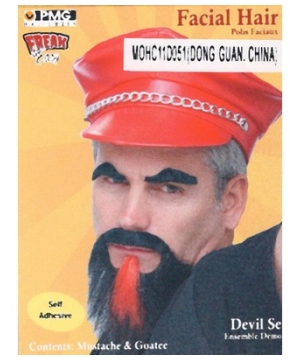 Mustache Black/red Goatee Devil Set Mustache Black/red Goatee Devil Set