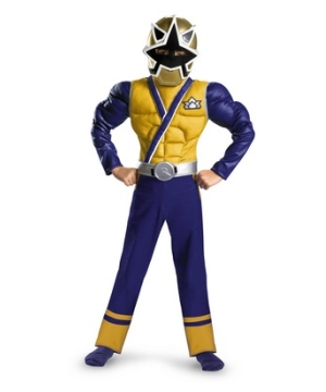 Samurai Gold Power Ranger Muscle Kids Costume