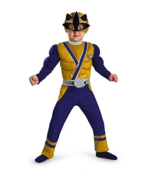 Power Ranger Samurai Gold Ranger Muscle Kids Costume
