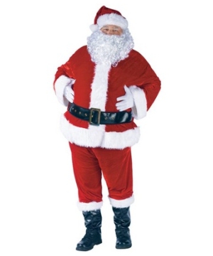 Santa plus Suit Complete Velour Costume