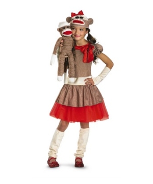 Sock Monkey Kids Costume
