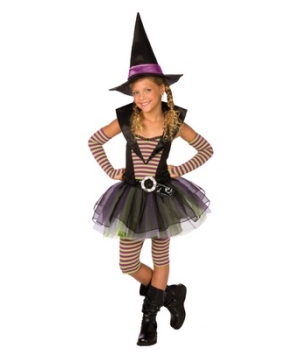 Striped Witch Kids Costume