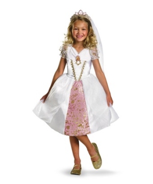 Tangled Rapunzel Wedding Gown Girl Disney Costume