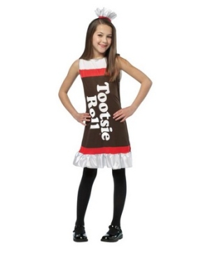 Tootsie Roll Ruffle Dress Girl Costume