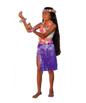 Aloha Purple Kit Kids Costume