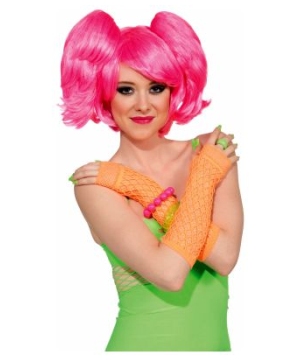 Neon Pink Adult Wig