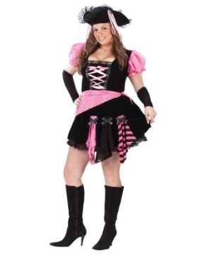 Pirate Pink Punk plus Adult Costume