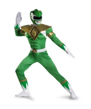 Ranger Muscle Adult Costume Green