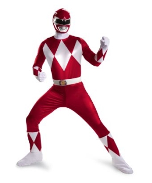 Red Ranger Adult plus size Costume Super deluxe