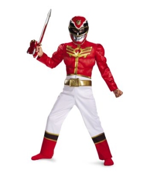 Red Ranger Megaforce Classic Muscle Kids Costume