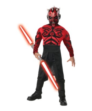 Stars Wars deluxe Muscle Chest Darth Maul Kids Costume