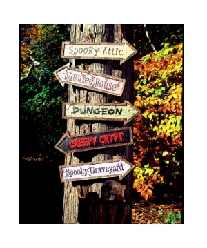 Haunted Signs Assorted - Halloween Decoration
