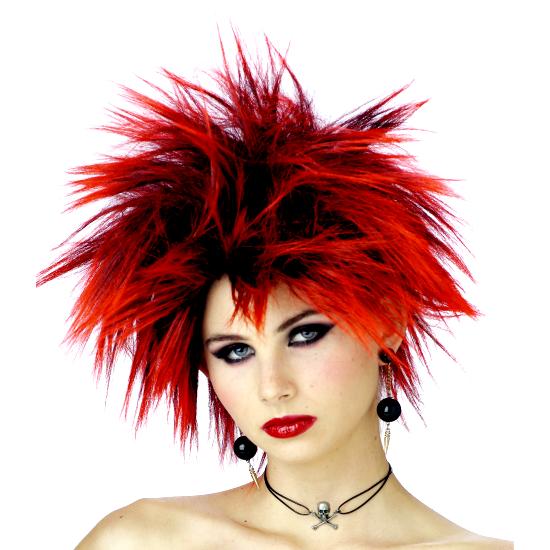 Red Punker Chick  Wig