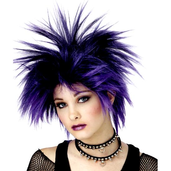 Adult Purple Punk Chick Wig Women Halloween Costumes