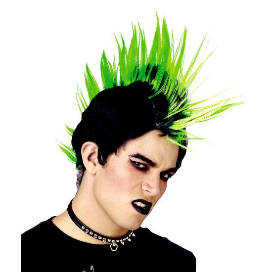 Green Punk Rocker Men Wig