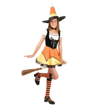 Candy Corn Witch Kids Costume