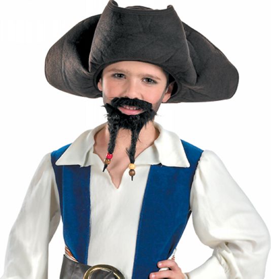 Disney Pirate Child Hat With Mustache/goatee