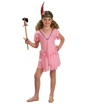 Pink Indian Girl Costume - Kids Costume