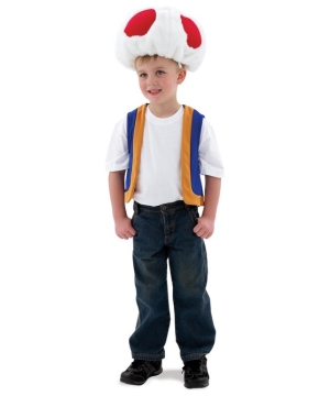 Super Mario Toad Kids Costume