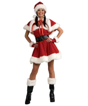Velvet Miss Santa Costume - Adult Costume