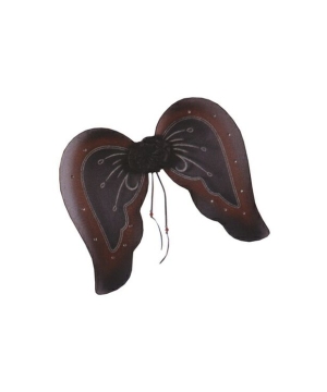 Gothic Wings - Adult Wings - Black/burgundy Glitter