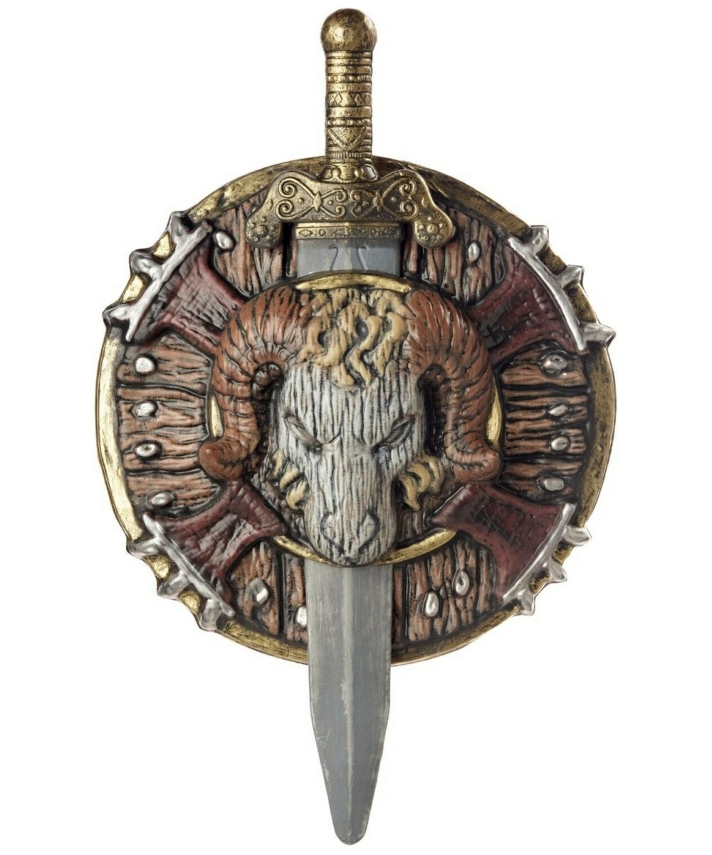 Barbarian Combat Shield And Sword Costume Accessory