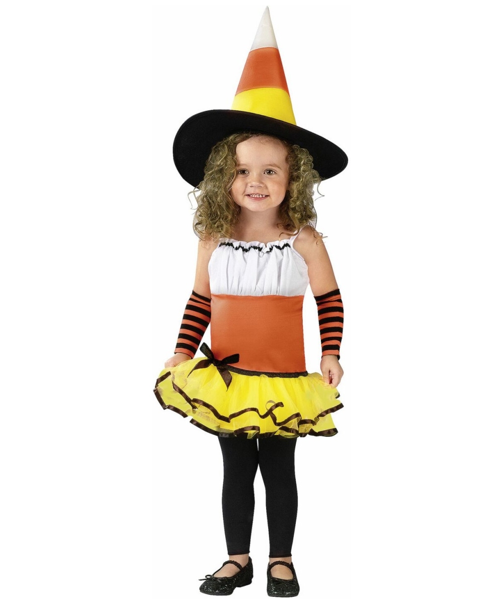 Kids Candy Corn Witch Toddler Costume
