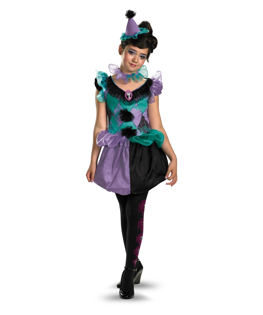 Kids Coquettish Clown Girl Costume