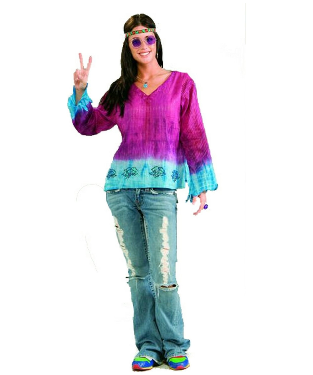 Groovy Blouse Costume Adult Costumes Hippie Halloween Costume at