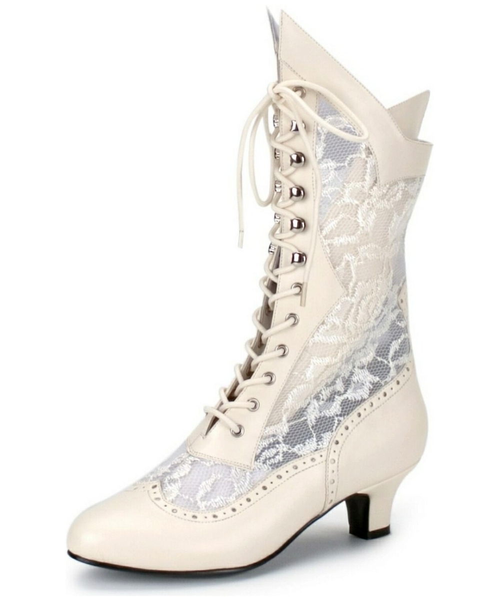 Ivory Victorian Tall Boots