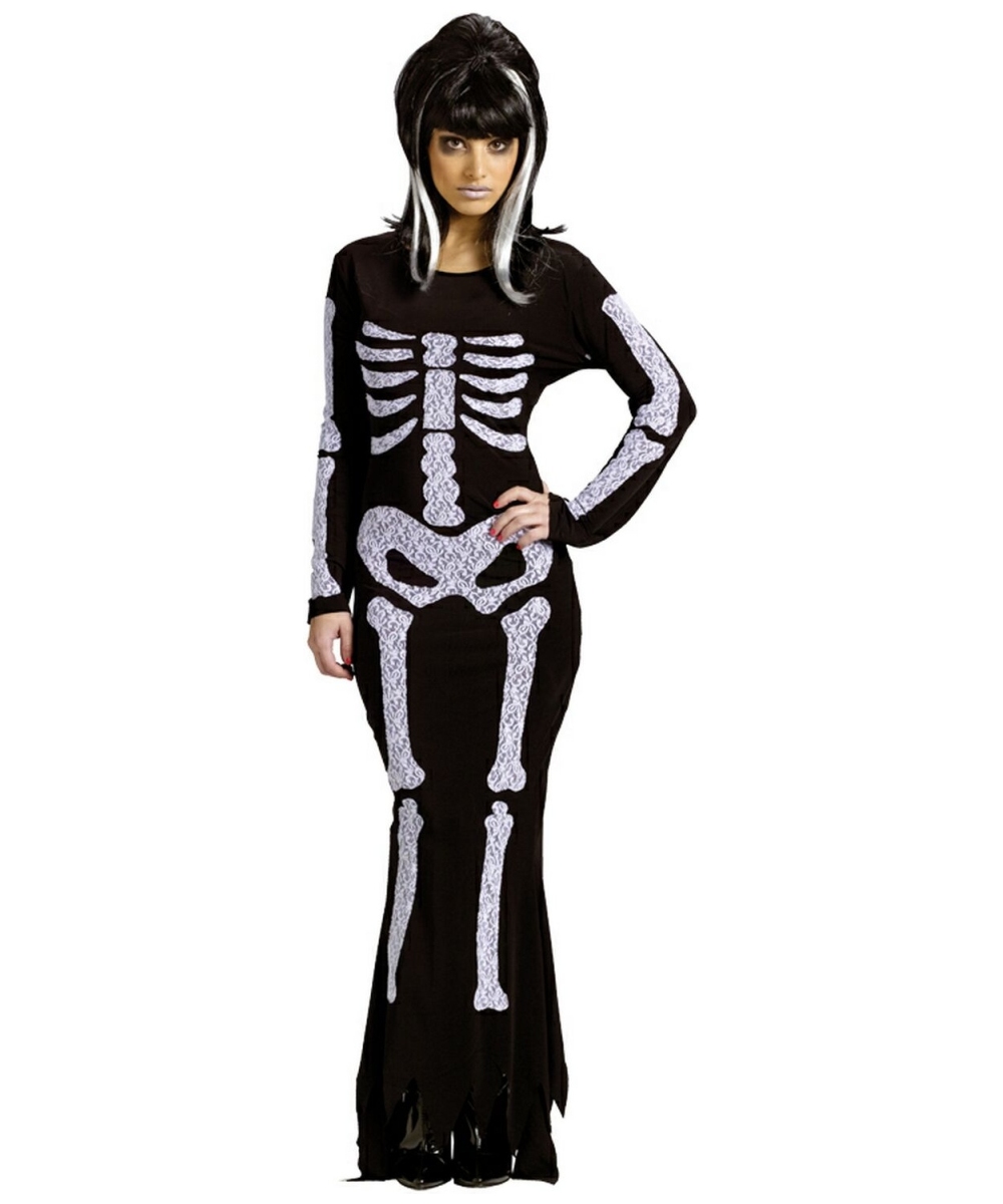 Adult Lace Skeleton Halloween Costume Women Costumes 