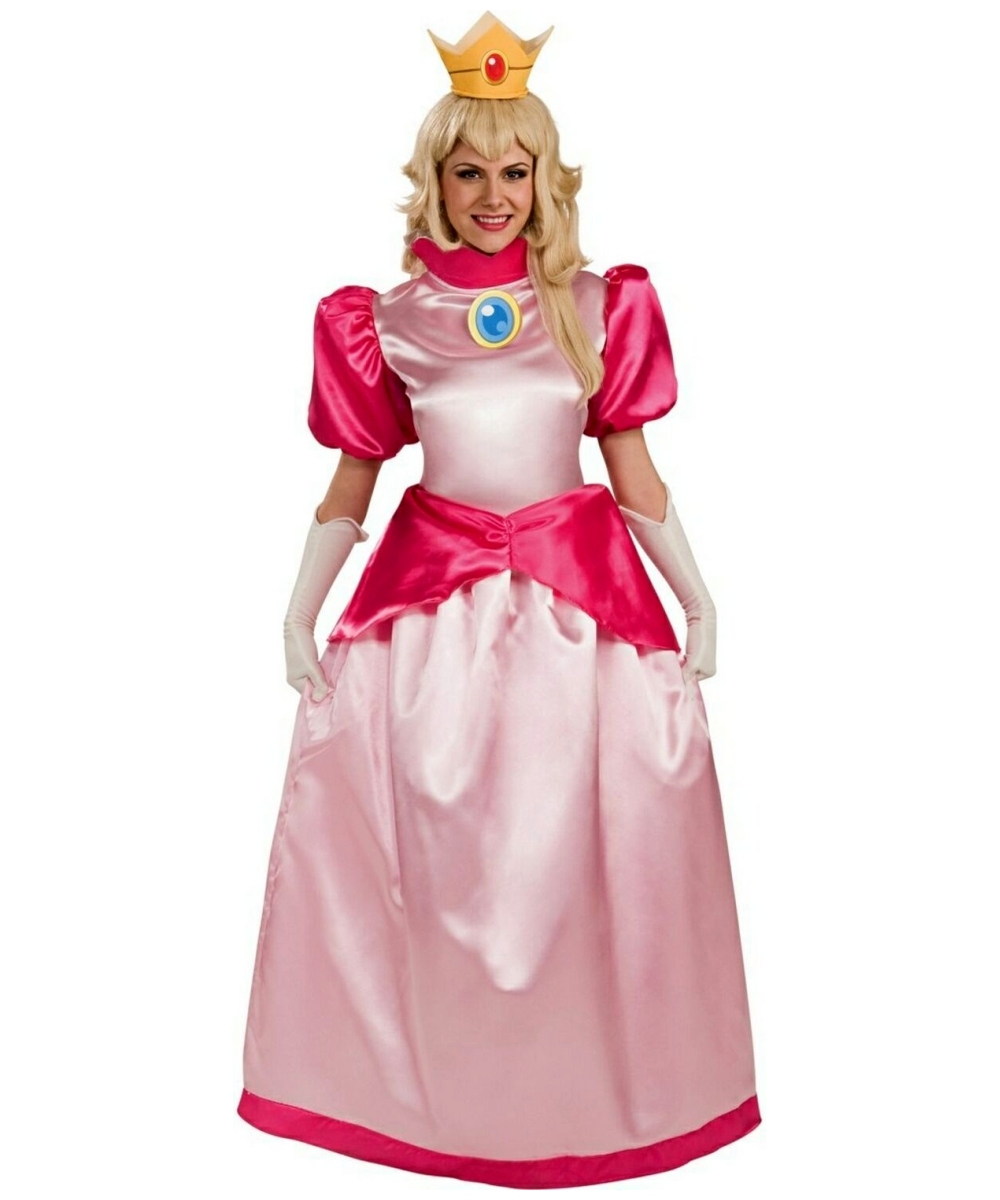 Adult Super Mario Princess Peach Costume Women Mario