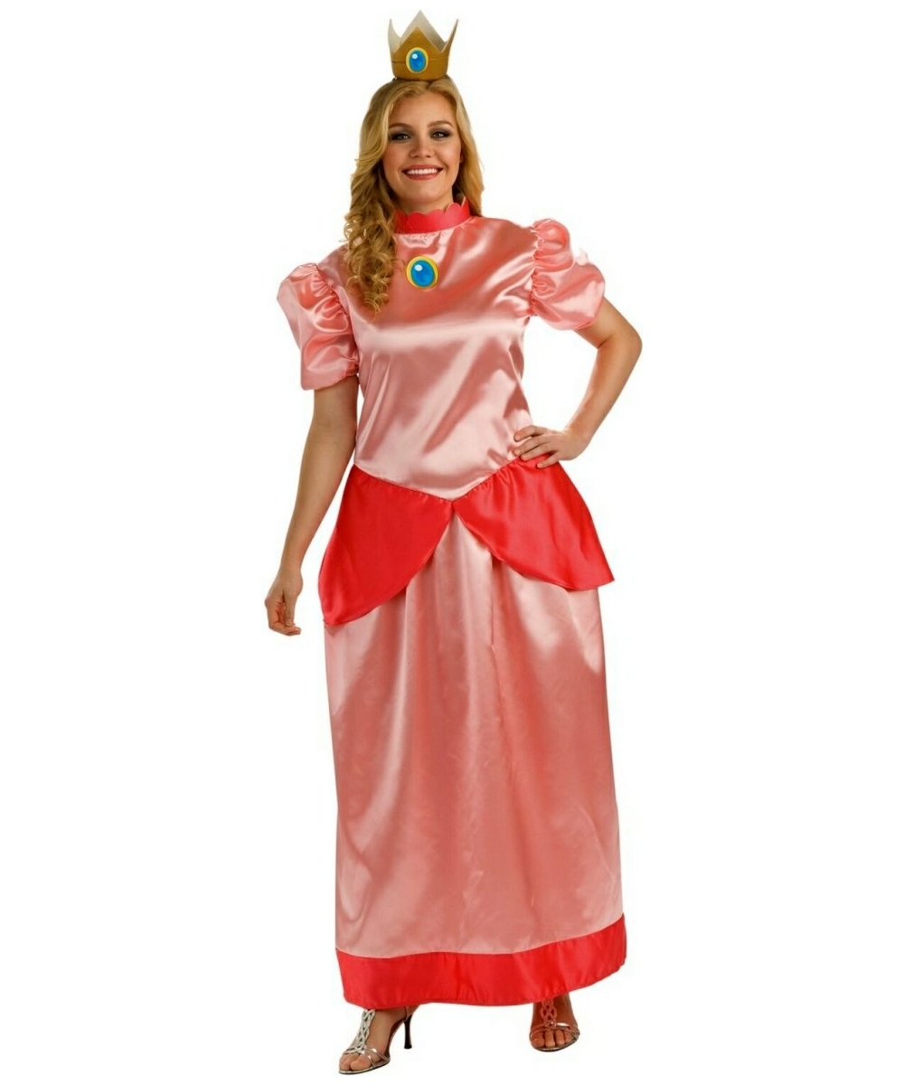 Mario Super Princess Peach Adult Plus Size Costume Women Mario Costumes