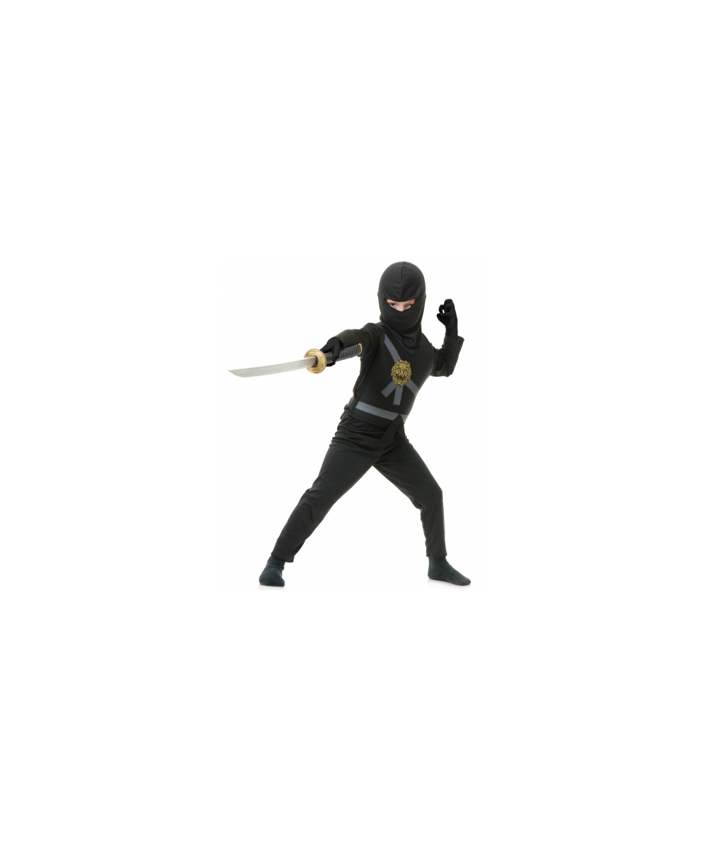 Ninja Kids Costume Black Boys Ninja Halloween Costumes