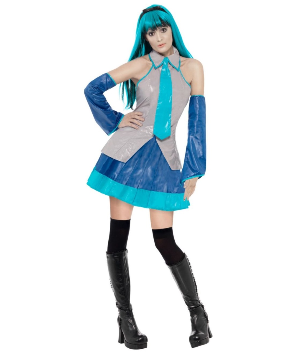 Vocaloid Schoolgirl Cosplay Womens Costume Plus Size