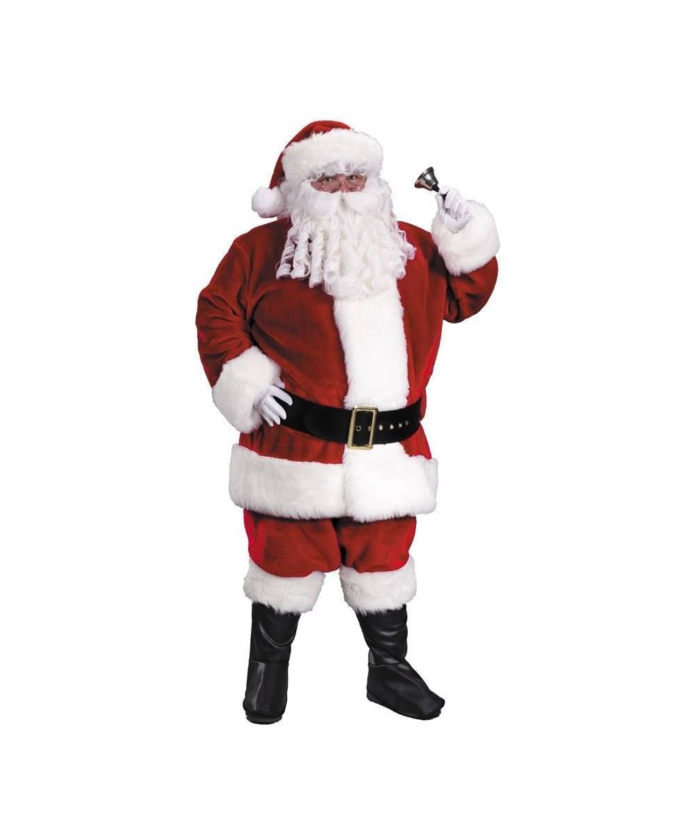 santa suit christmas costume premium plush red men costume santa suit christmas costume premium plush red men costume
