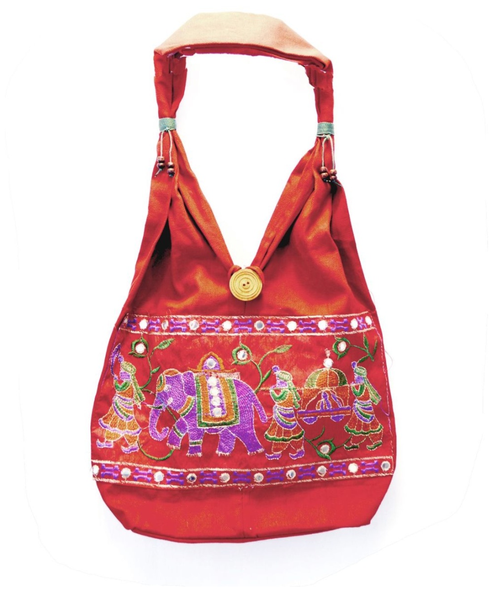 Women's Embroidered Indian Rajasthani Style Tote H