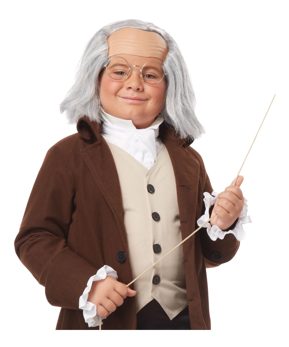 Benjamin Franklin Boys Wig Boys Costume