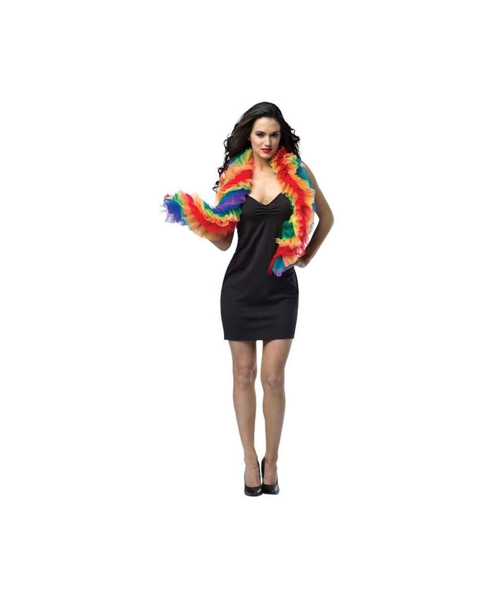 Rainbow Ruffled Boa Costume Accessories
