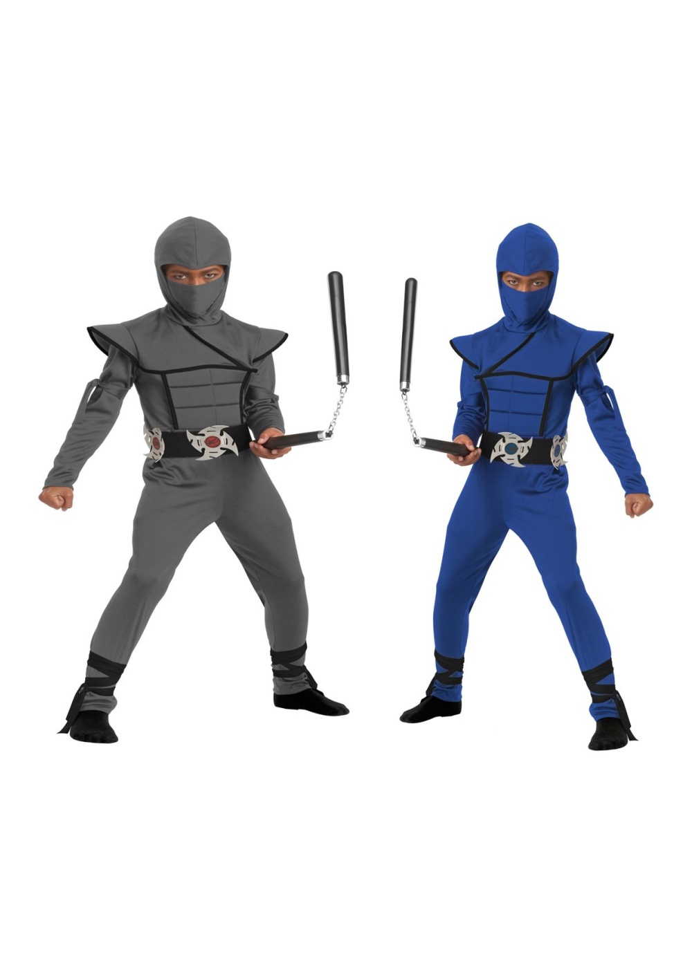 Blue And Grey Stealth Ninja Boys Costumes