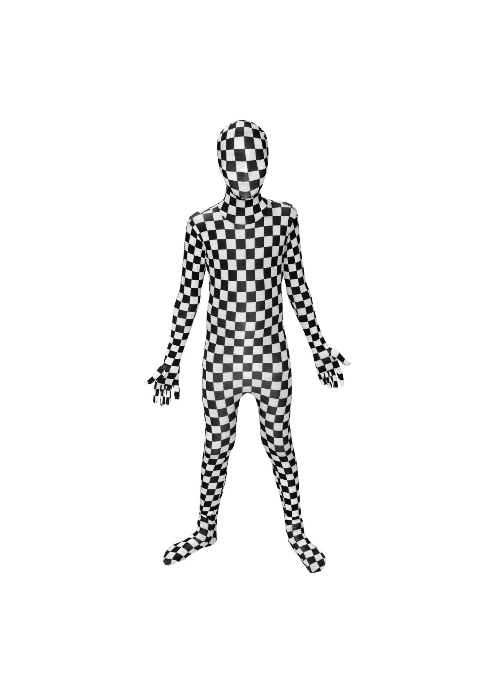 Bw Checkerboard Morphsuit Boys Costume